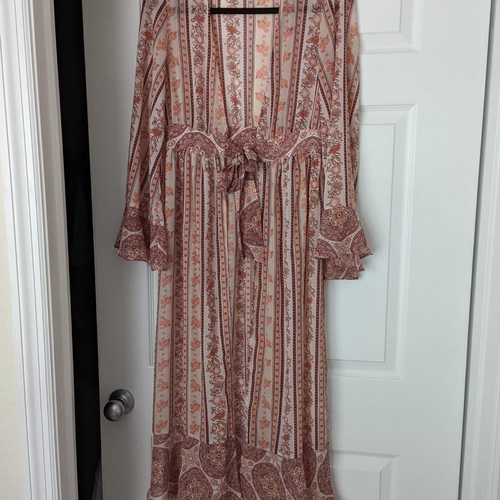 Floral Chiffon Duster Jacket